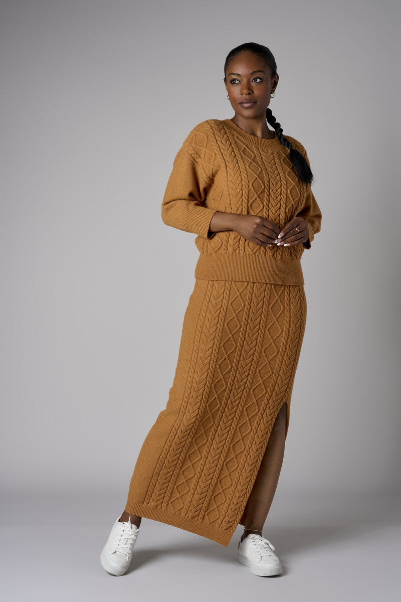 Ochre Maxi Sweater Skirt