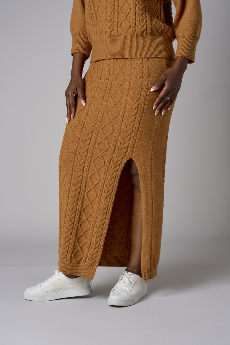 Ochre Maxi Sweater Skirt