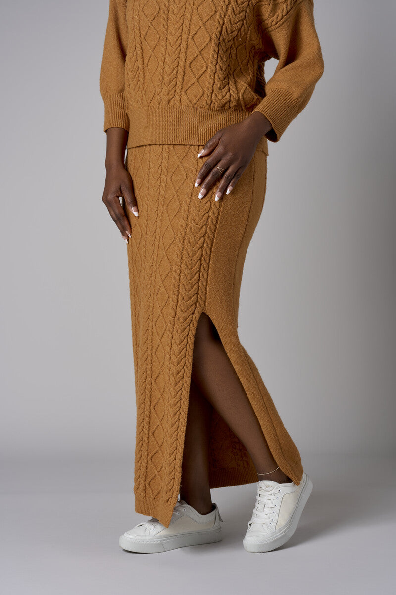 Ochre Maxi Sweater Skirt