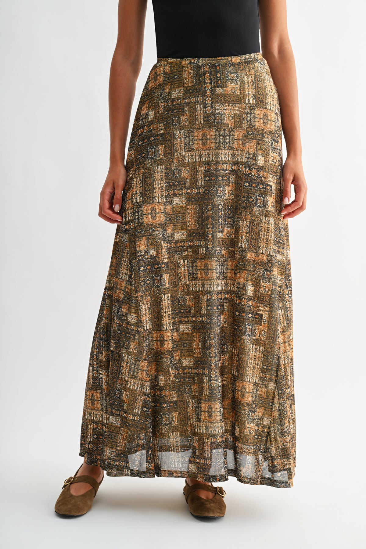 Brown Curry Belle Maxi Skirt 