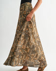Brown Curry Belle Maxi Skirt 