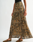 Brown Curry Belle Maxi Skirt 