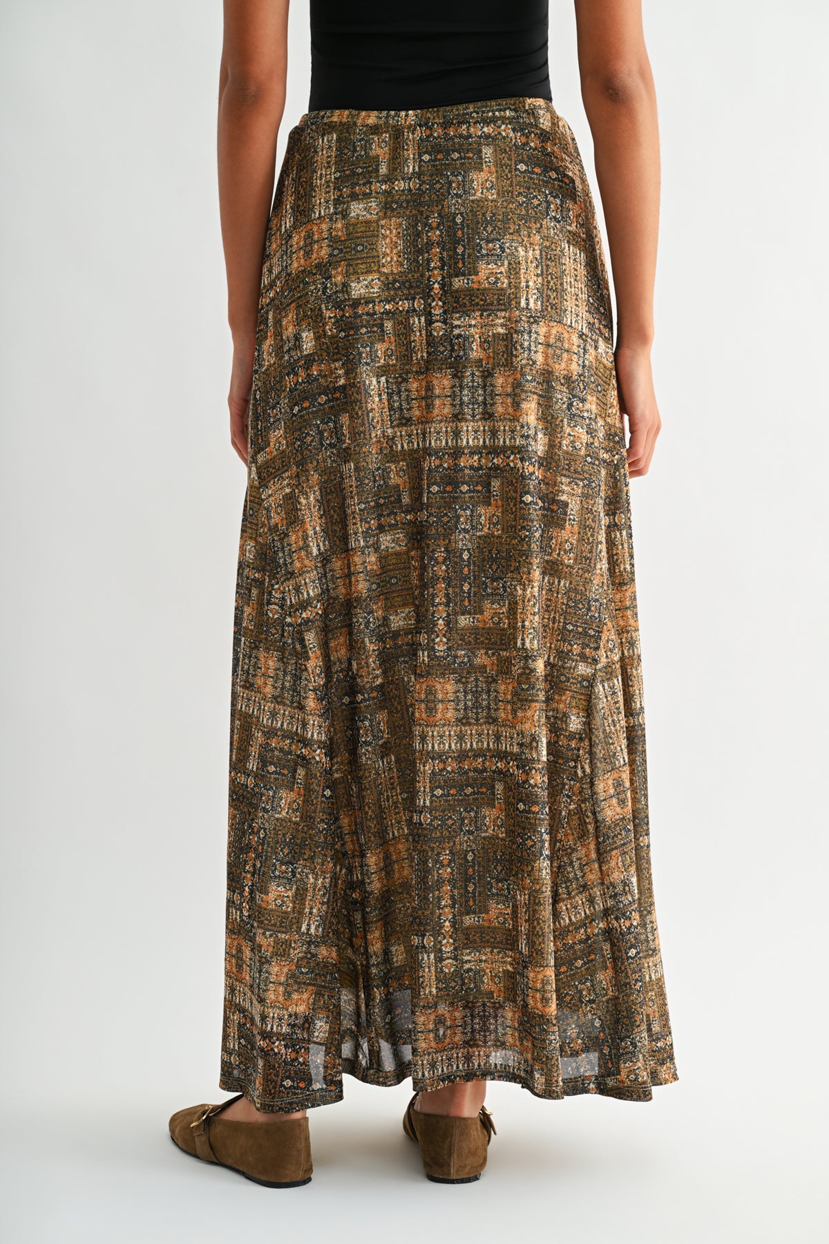 Brown Curry Belle Maxi Skirt 