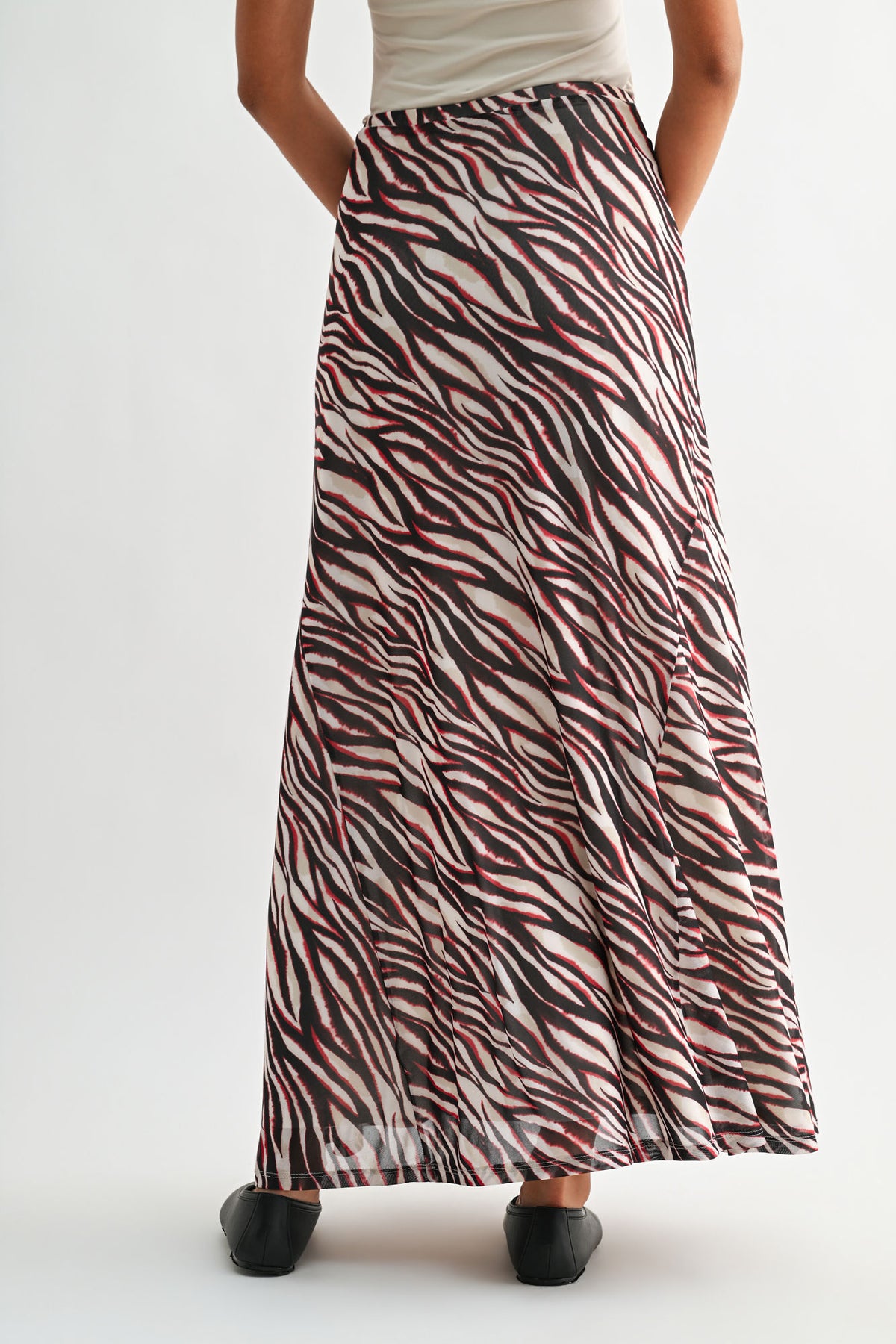 Parchment Cherry Plus-Size Belle Maxi Skirt
