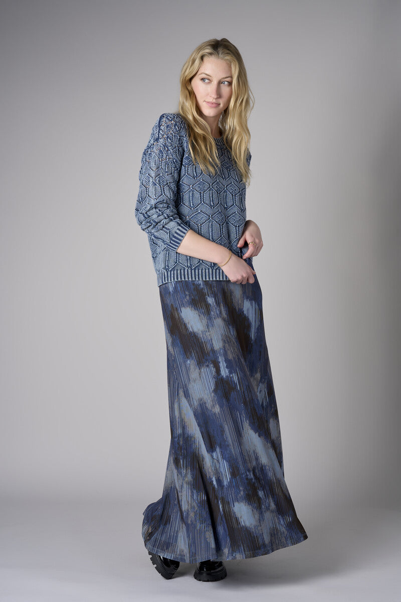 Bring your style to life with the 'navy' Belle Maxi Skirt – perfect for any occasion.