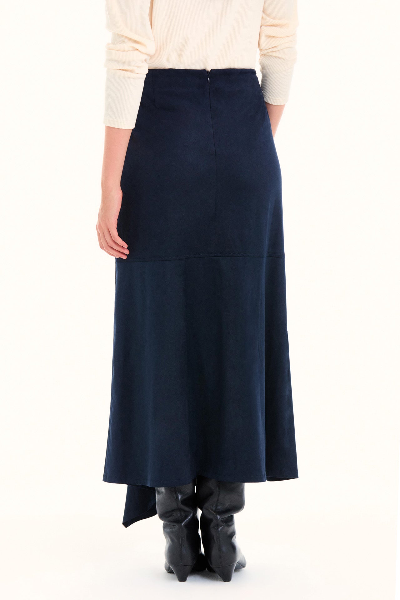 Midnight Asymmetric Midi Skirt