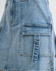 Medium Indigo Denim Patch Pocket Denim Skirt