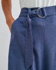 Smoke Double Slit Midi Skirt