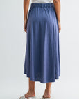 Smoke Double Slit Midi Skirt