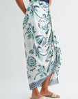 Cream Faux Wrap Skirt