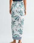 Cream Faux Wrap Skirt