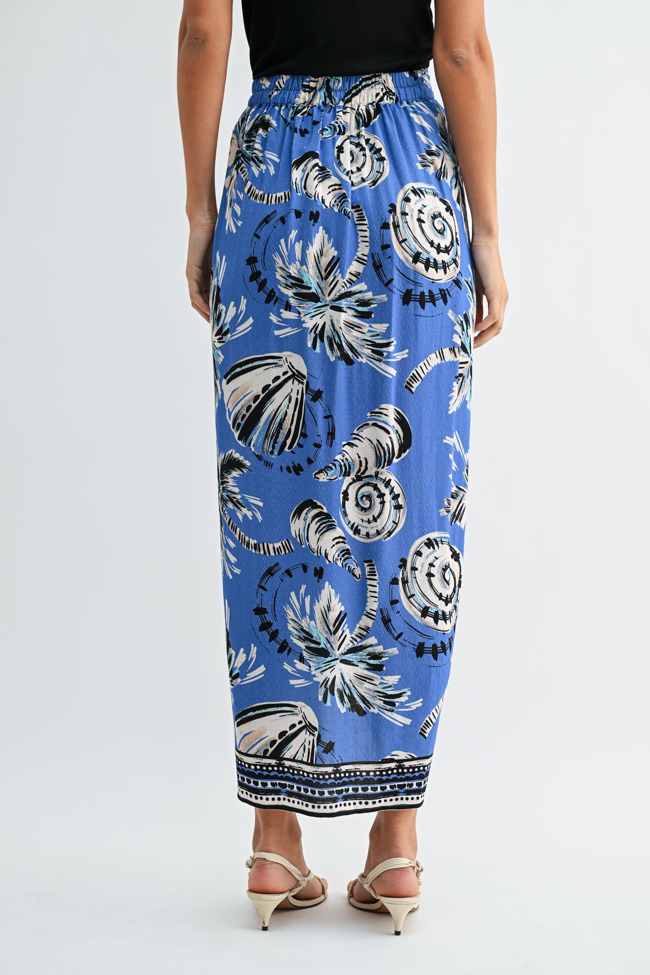 Ocean Faux Wrap Skirt