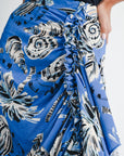 Ocean Faux Wrap Skirt