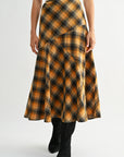 Amber Plaid Petite A-Line Plaid Skirt