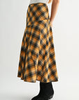 Amber Plaid Petite A-Line Plaid Skirt