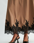 Dune Midi Lace Hem Skirt