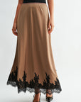 Dune Midi Lace Hem Skirt