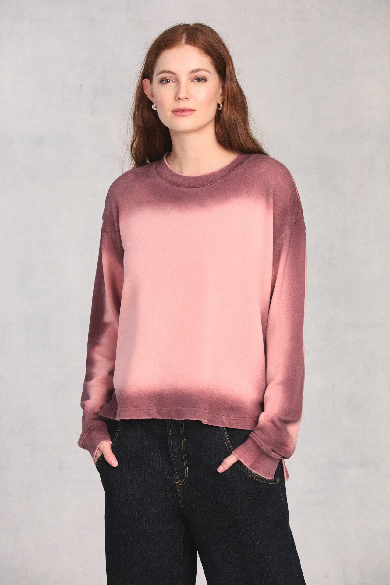 Blush Spot Dye Sweatshirt
