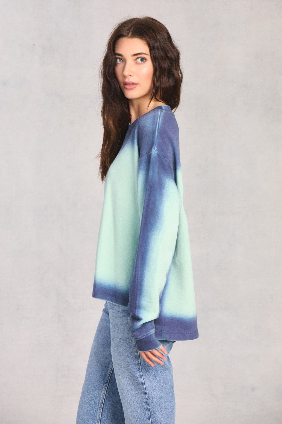 Mint Spot Dye Sweatshirt