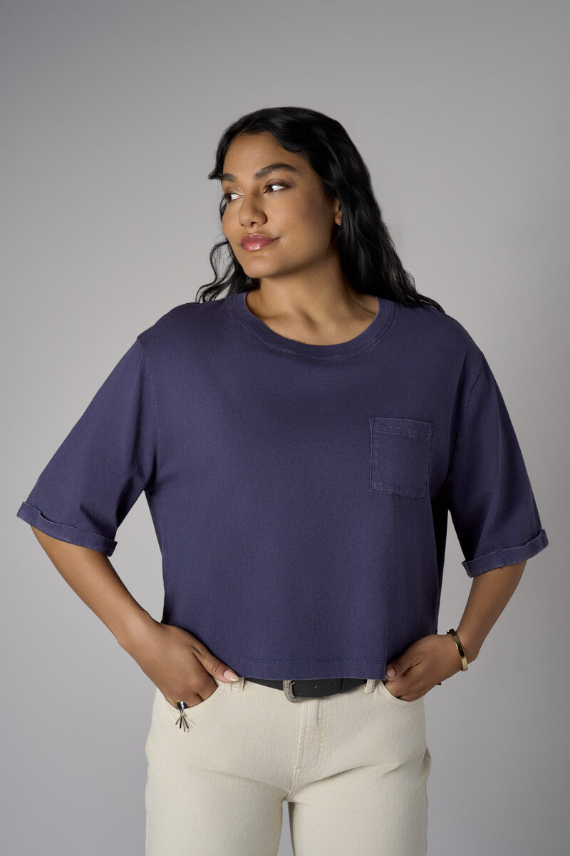 Feel fabulous every day in the 'Navy' Coram T-Shirt, crafted for those who love eye-catching style.