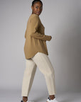 Feel fabulous every day in the 'Ochre' Beth Long Sleeve T-Shirt, crafted for those who love bold style.