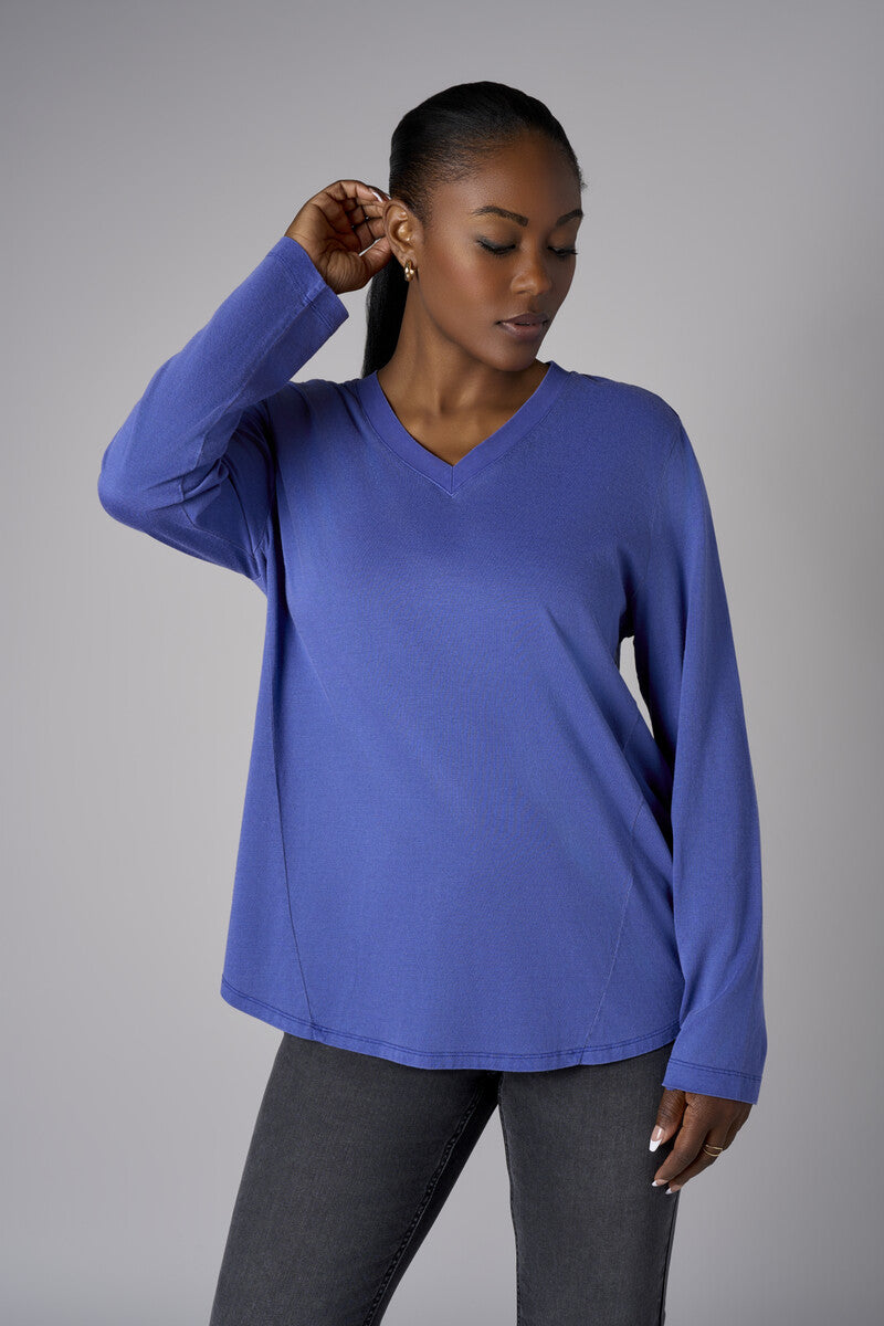 Turn heads with this luxurious &#39;Royal Blue&#39; Beth Long Sleeve T-Shirt.