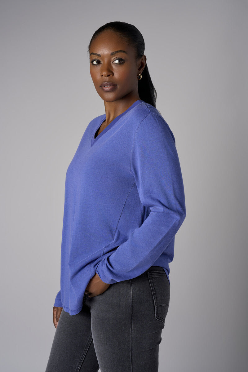 Turn heads with this luxurious &#39;Royal Blue&#39; Beth Long Sleeve T-Shirt.