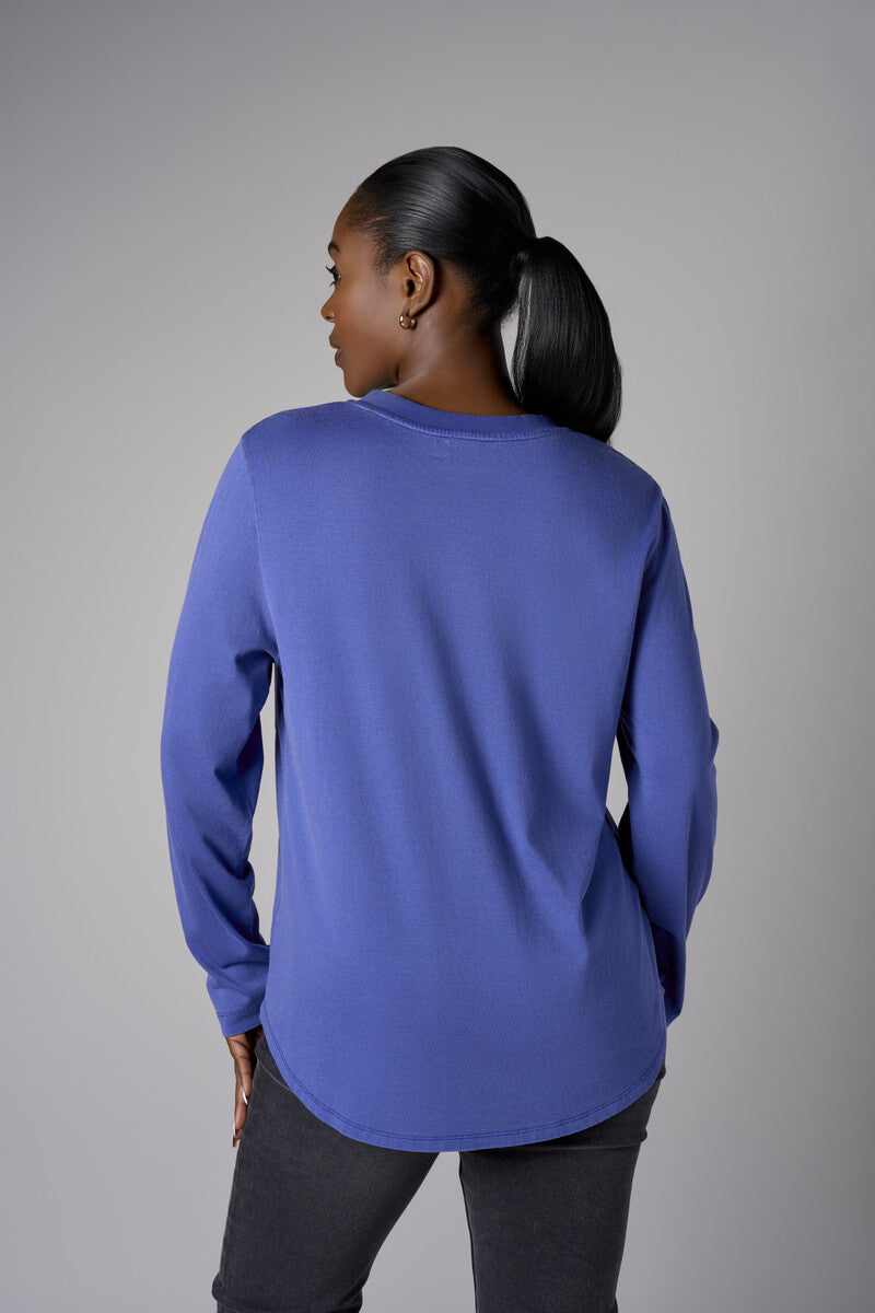 Turn heads with this luxurious &#39;Royal Blue&#39; Beth Long Sleeve T-Shirt.