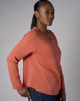 Fall in love with the distinctive 'Rust' Beth Long Sleeve T-Shirt – a must-have for any wardrobe.