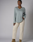 Embrace the beauty of 'Seafoam' in our signature Beth Long Sleeve T-Shirt.
