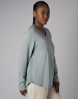 Embrace the beauty of 'Seafoam' in our signature Beth Long Sleeve T-Shirt.