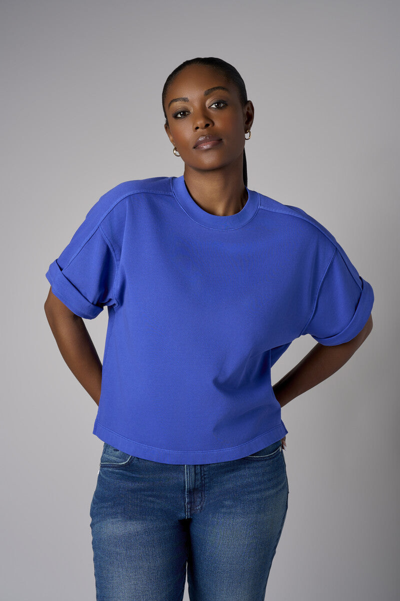Step up your look with this unique 'Royal Blue Sweatshirt.