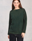 Spruce Crochet Sleeve Sweatshirt
