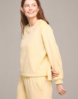 Sunlight Knit Cord Hi-Low Hem Sweatshirt