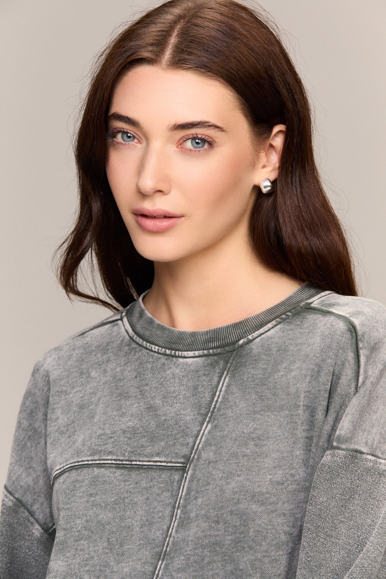 Spruce Reverse Loop Spliced Sweatshirt
