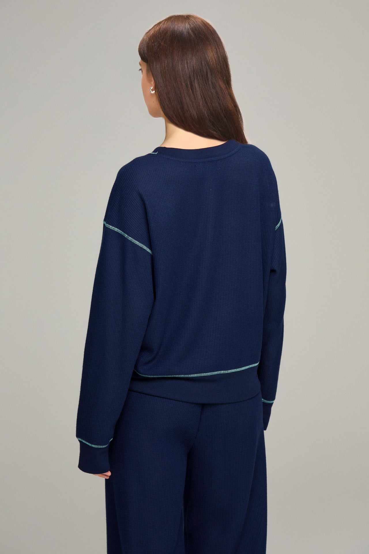 Midnight Contrast Stitch Sweatshirt
