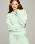 Mint Contrast Stitch Sweatshirt