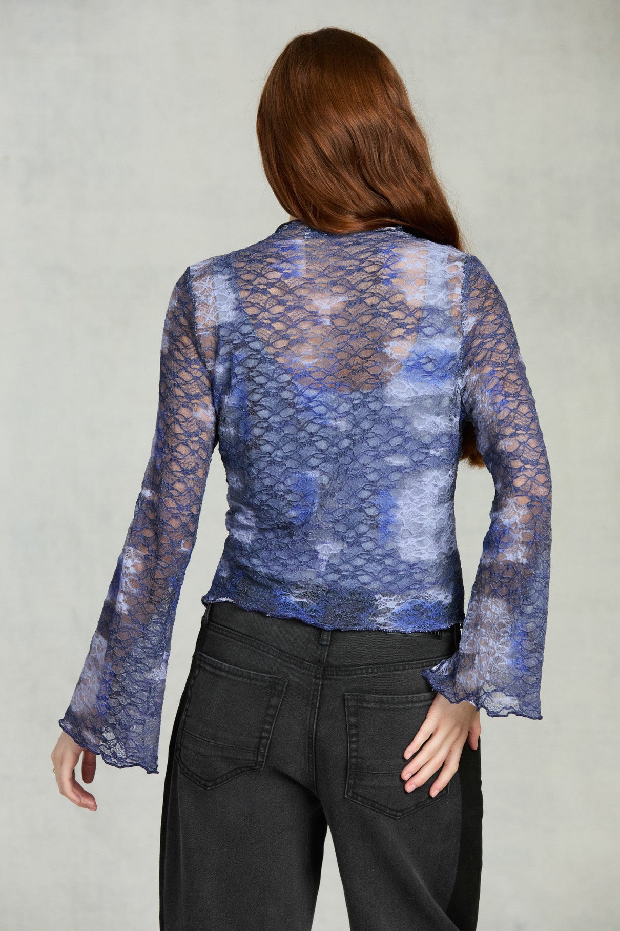 Midnight Long Sleeve Lace Top