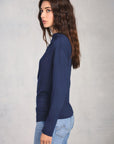 Midnight Long Sleeve Boat Neck Top
