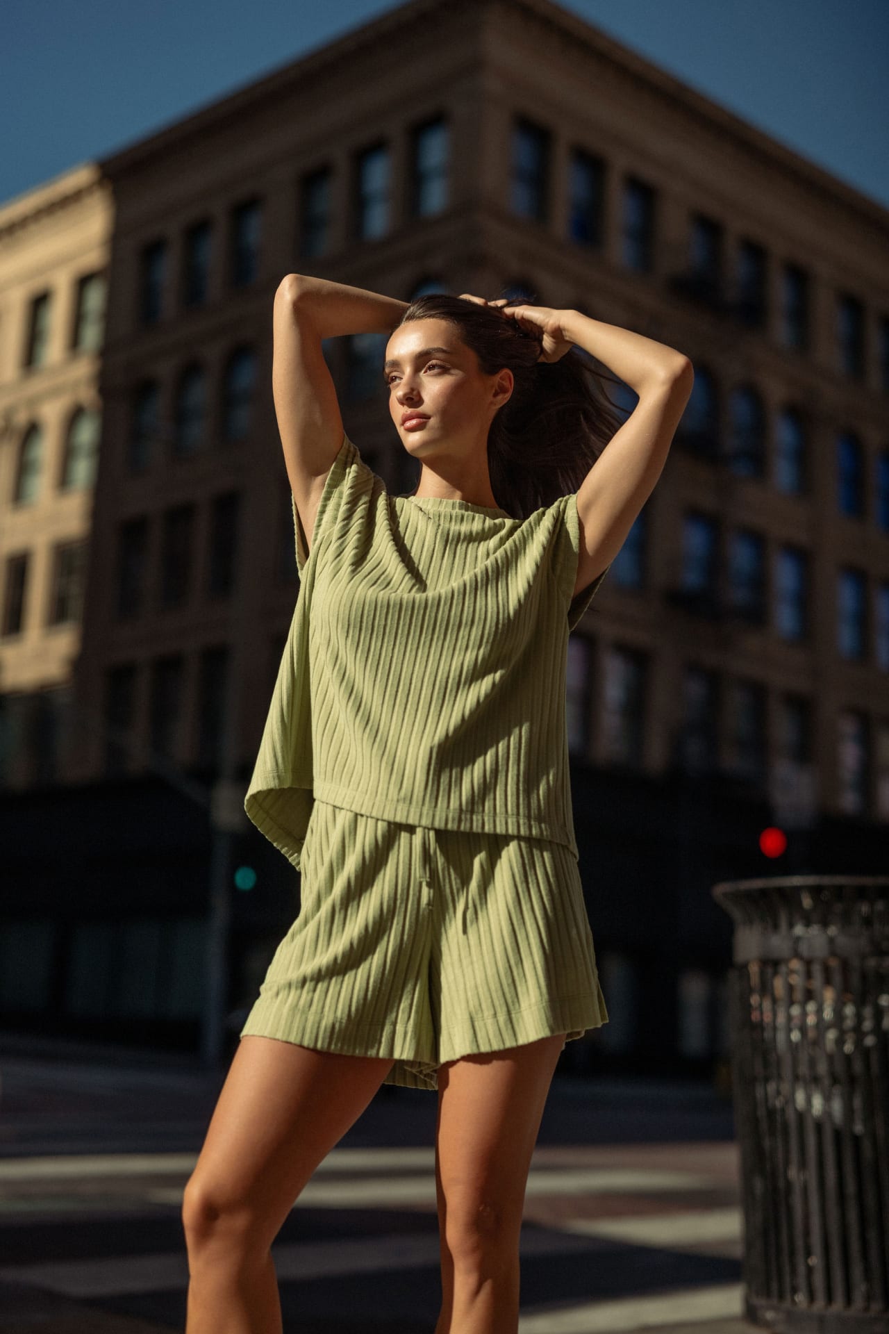 Pear Cozy Rib Shorts