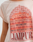 Pink Raglan Sleeve Graphic Tee