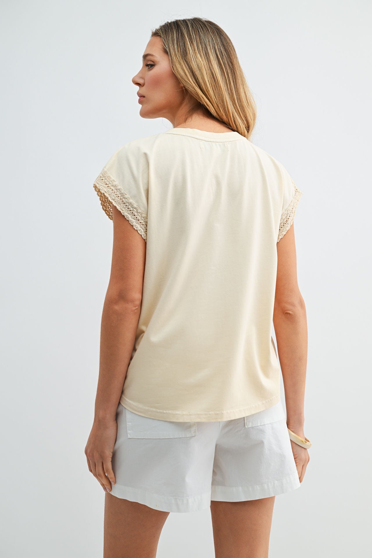 Parchment Muscle Sleeve Graphic Tee
