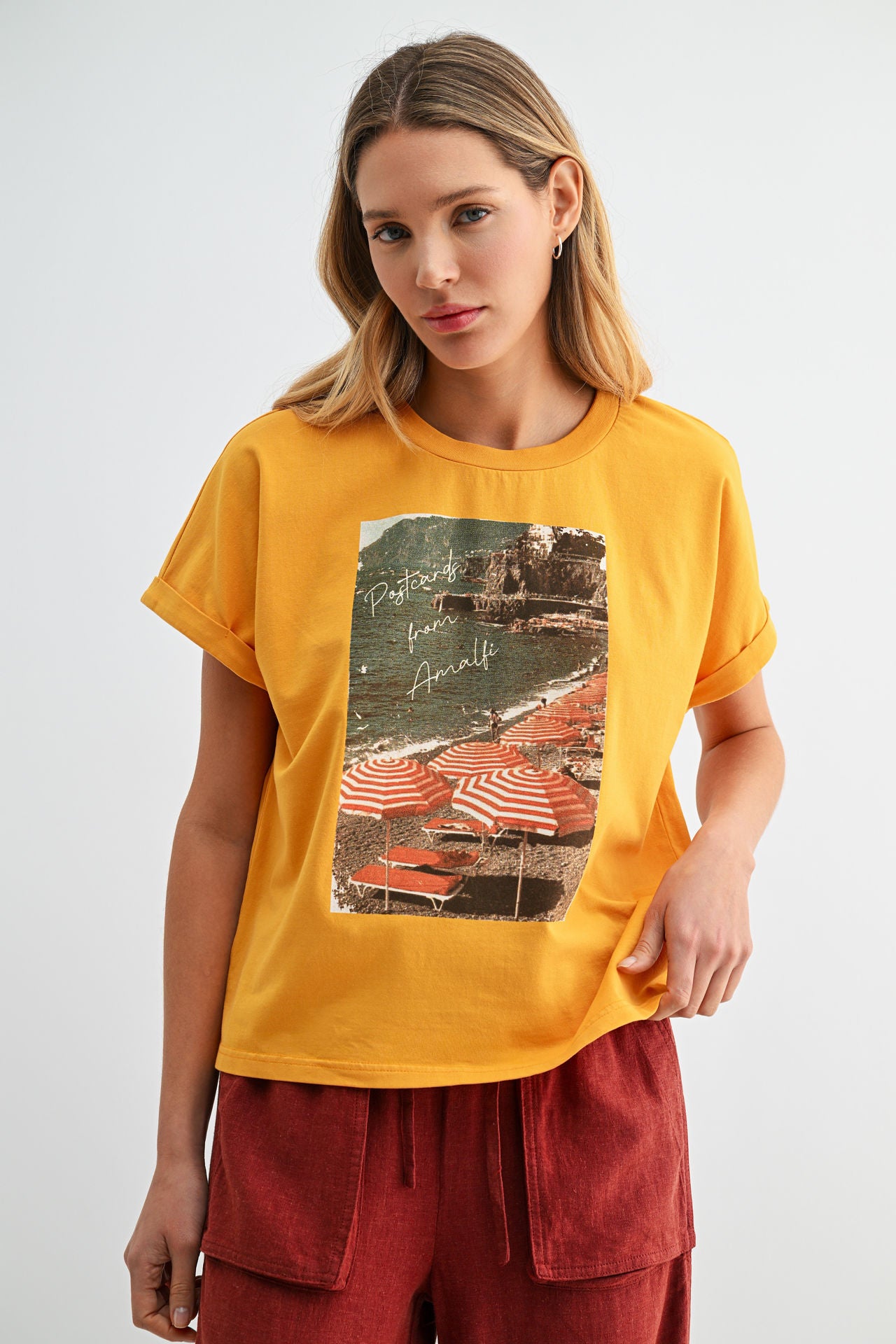 Mustard Short Sleeve Graphic Tee