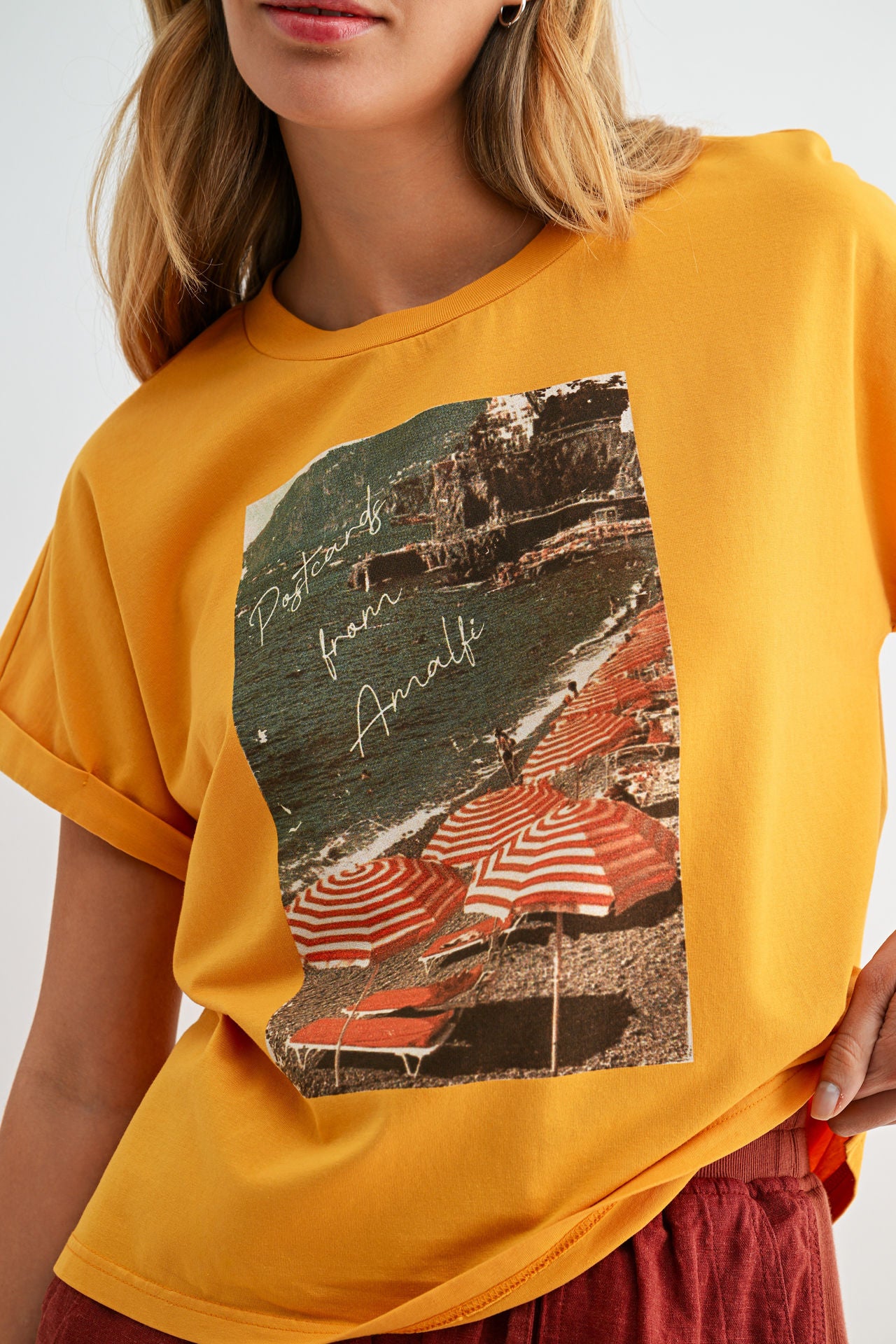 Mustard Short Sleeve Graphic Tee
