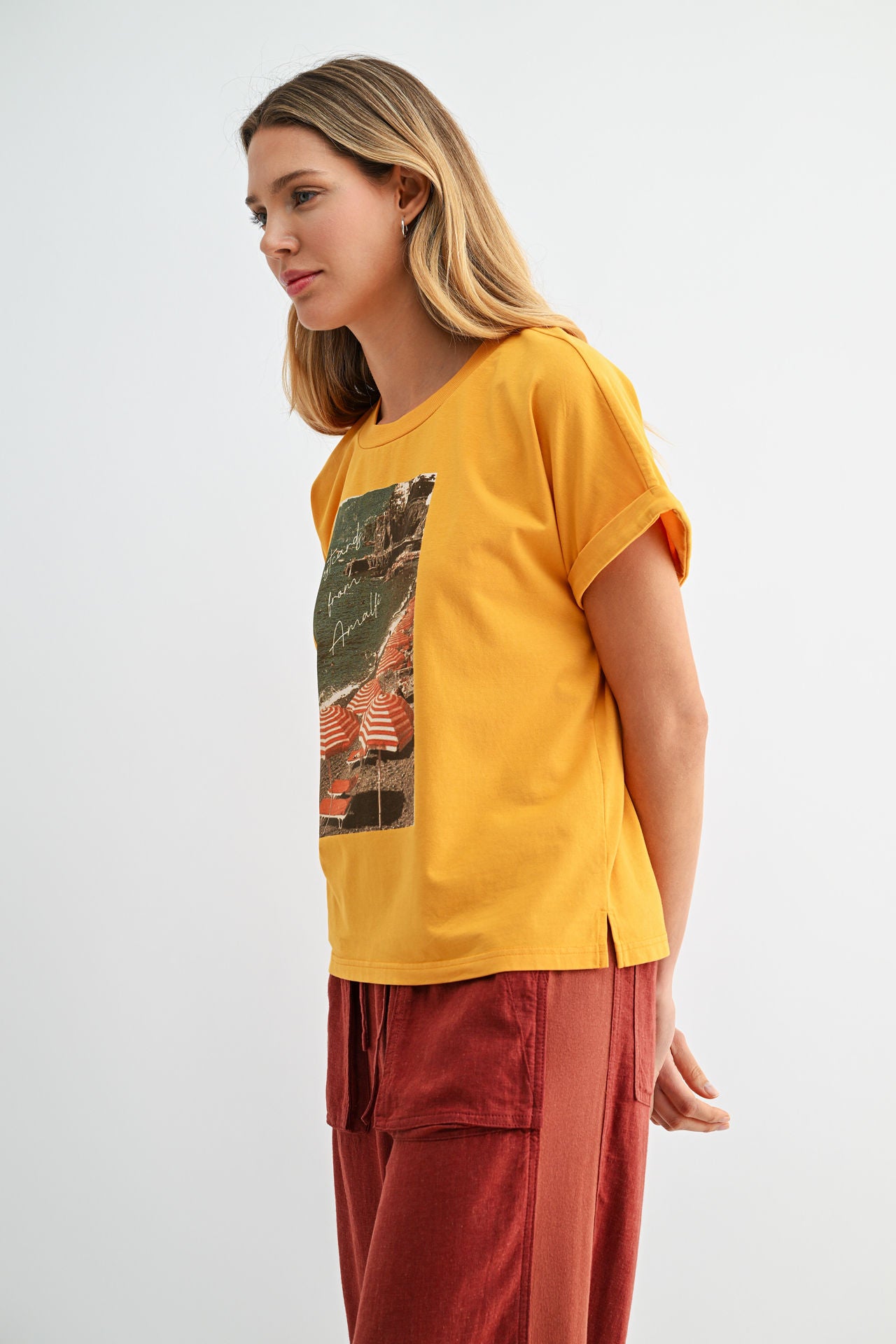 Mustard Short Sleeve Graphic Tee