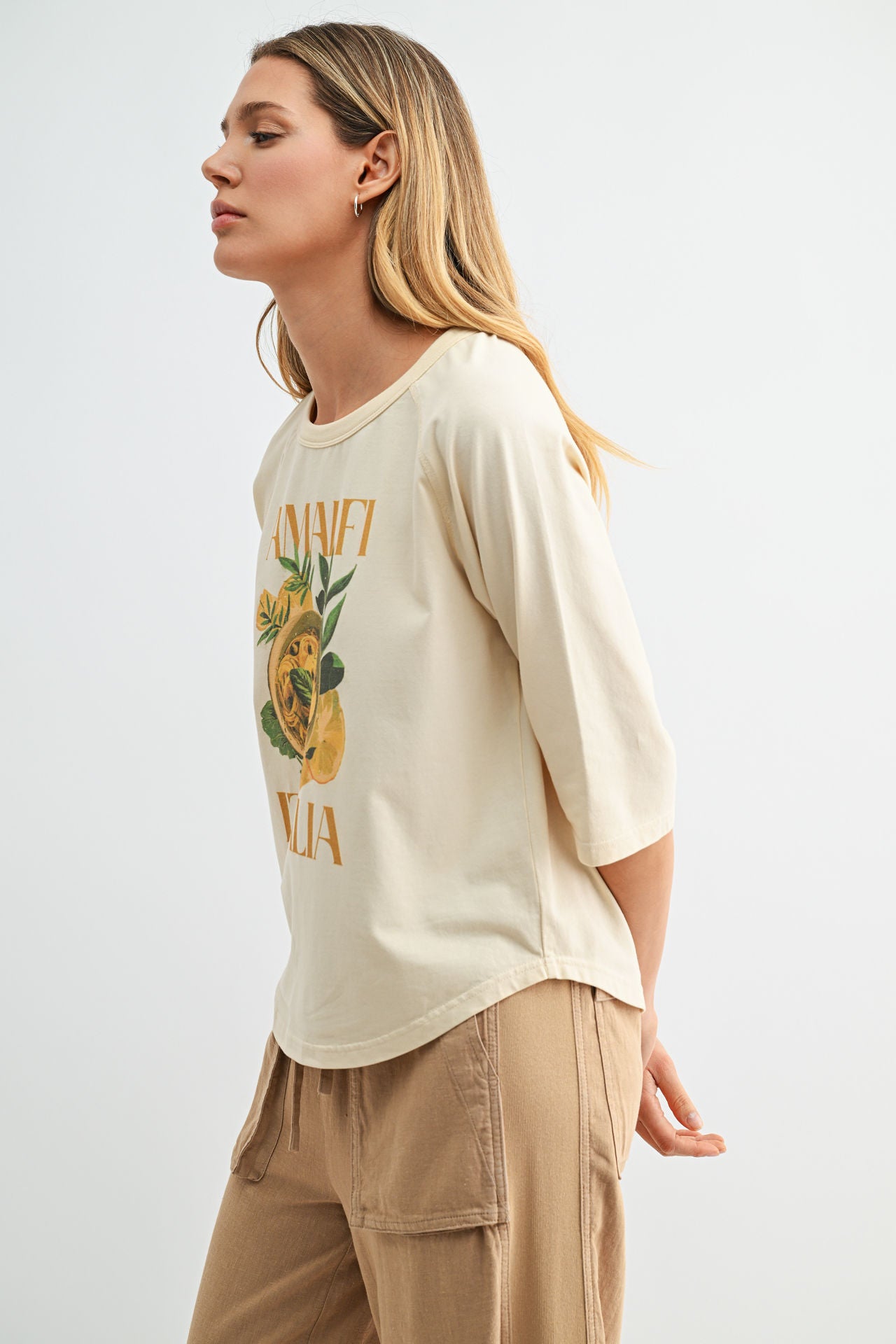 Parchment Graphic Baseball Tee
