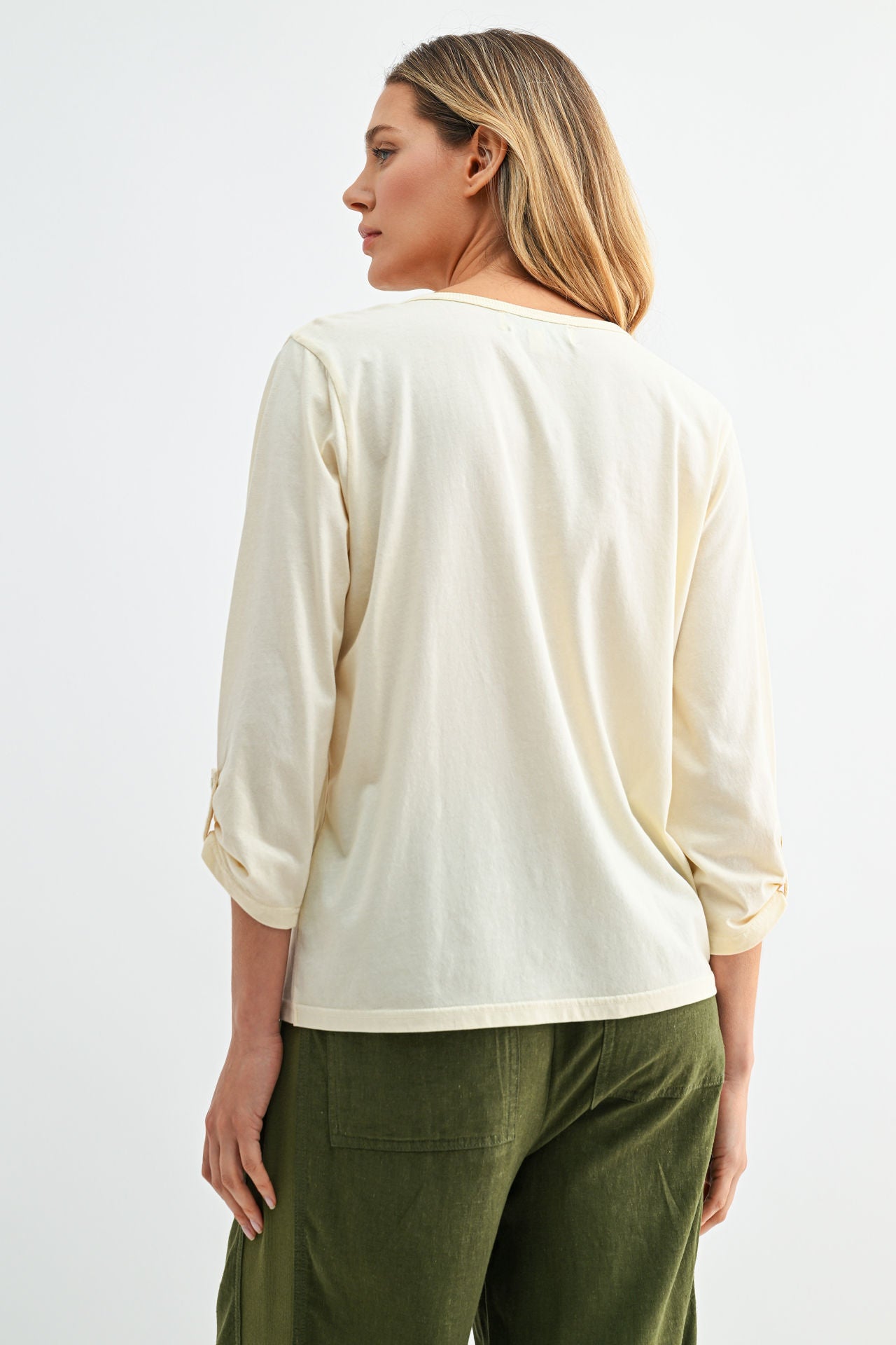 Parchment Tab Sleeve Graphic Tee