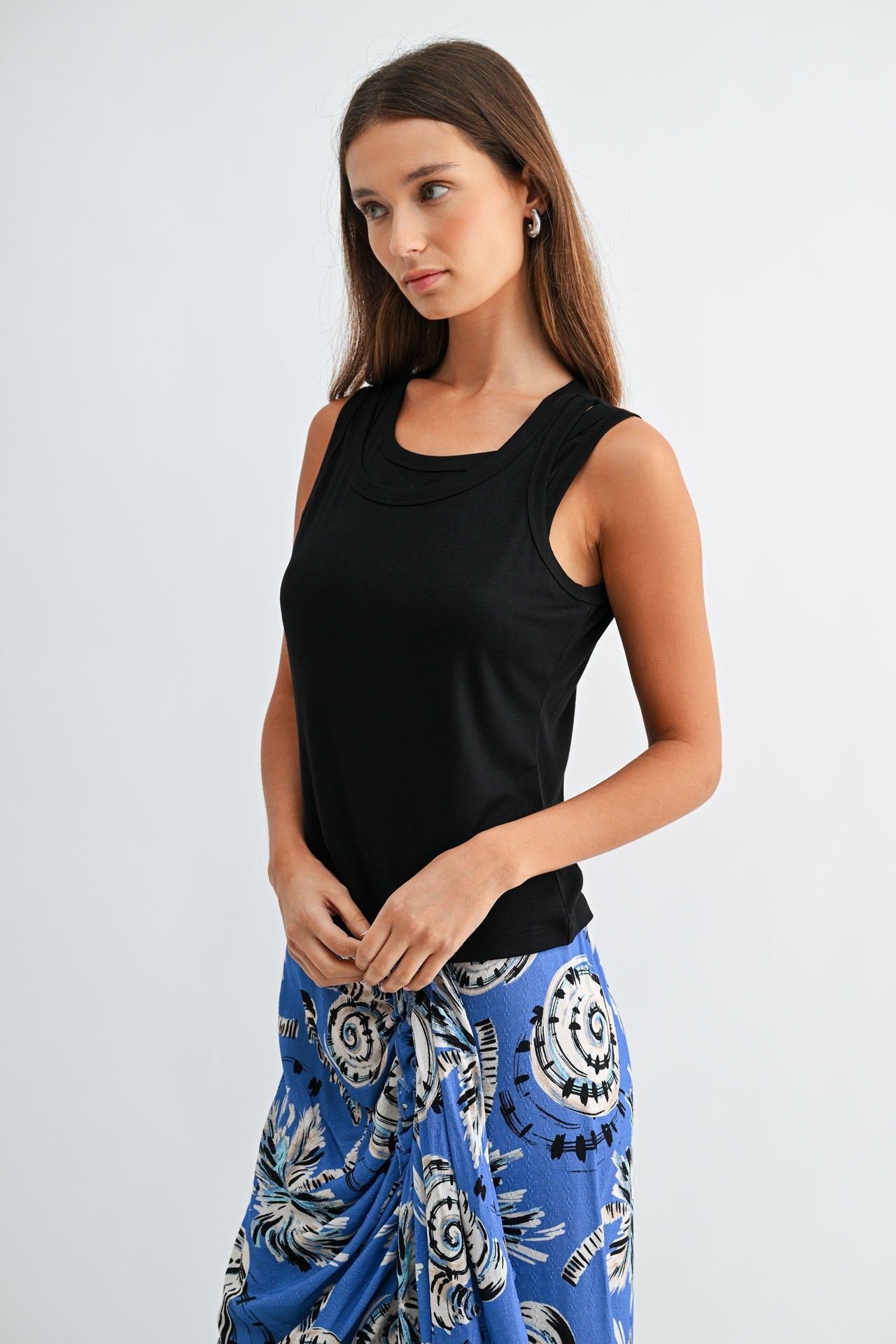  Black Layered Tank