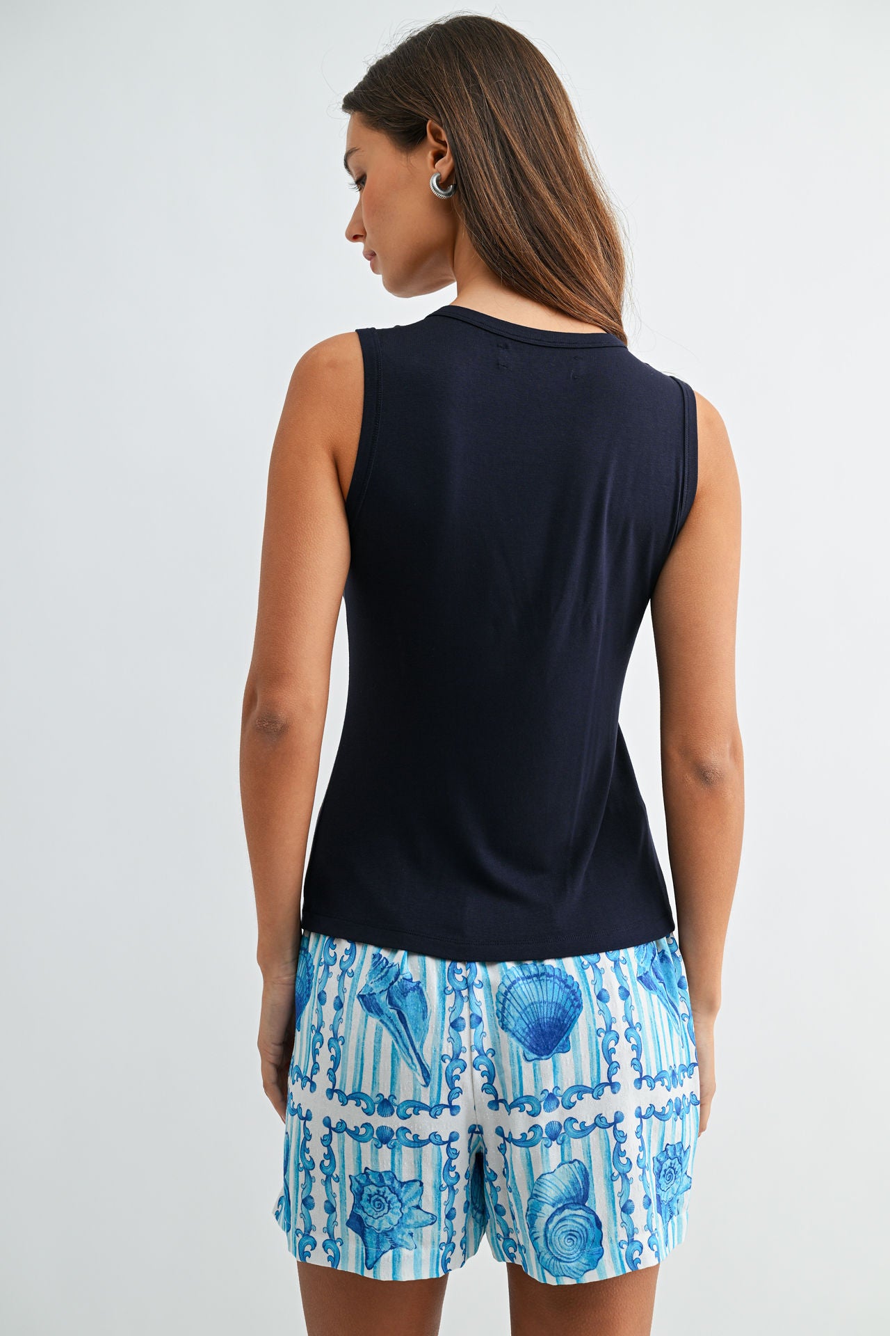 Navy Layered Tank