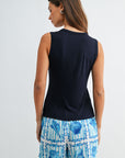 Navy Layered Tank